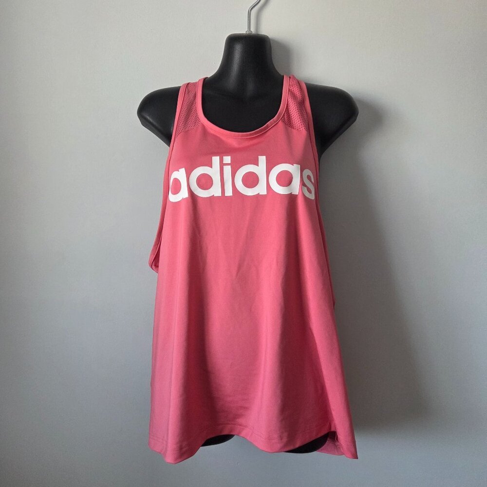 Adidas Pink Activewear Tank with back slit